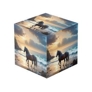 パロミノの馬はビーチに フォトキューブ