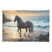 パロミノの馬はビーチに 枕カバー (裏面)