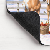 パロミノアパロオーサの雪の馬 マウスパッド (コーナー)