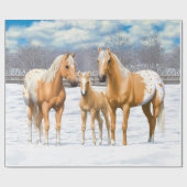パロミノアパロオーサの雪の馬 ラッピングペーパー (フラット)