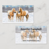 パロミノアパロオーサの雪の馬 名刺 (正面/裏面)