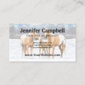 パロミノアパロオーサの雪の馬 名刺 (裏面)