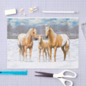 パロミノアパロオーサの雪の馬 薄葉紙 (クラフト)