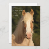 パロミノジプシーヴァンナーホースのグリーティングカード サンキューカード (正面/裏面)