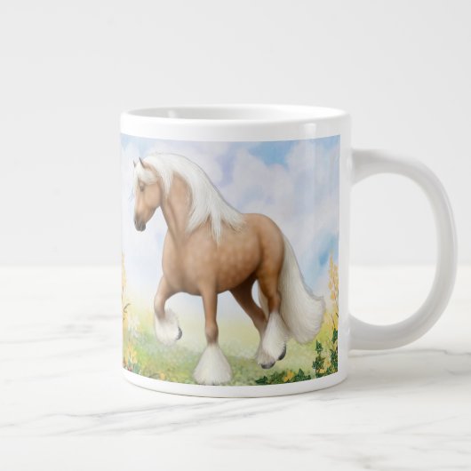 パロミノジプシー荷車を引くホース ジャンボコーヒーマグカップ (右)