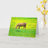 パロミノホースフラワーパラダイスノートカード カード (黄色い花)