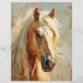 パロミノホースポートレートスクラップブック紙 (裏面)