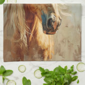 パロミノホースポートレート キッチンタオル (折り畳み)