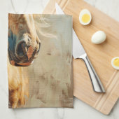 パロミノホースポートレート キッチンタオル (四つ折り)