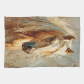 パロミノホースポートレート キッチンタオル (横)