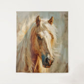 パロミノホースポートレート タペストリー (正面)