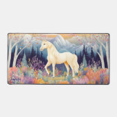 パロミノホースマウンテンパーソナライズされたヤナギ デスクマット (正面)