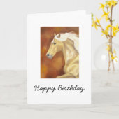 パロミノホース誕生日カード カード (黄色い花)
