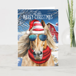 パロミノホースMAREイおもしろいクリスマス シーズンカード