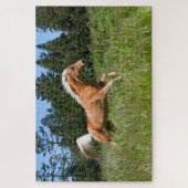 パロミノランニングウマの森を抜けて ジグソーパズル (縦)