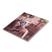 パロミノロデオアメリカ国旗の馬 タイル (側面)