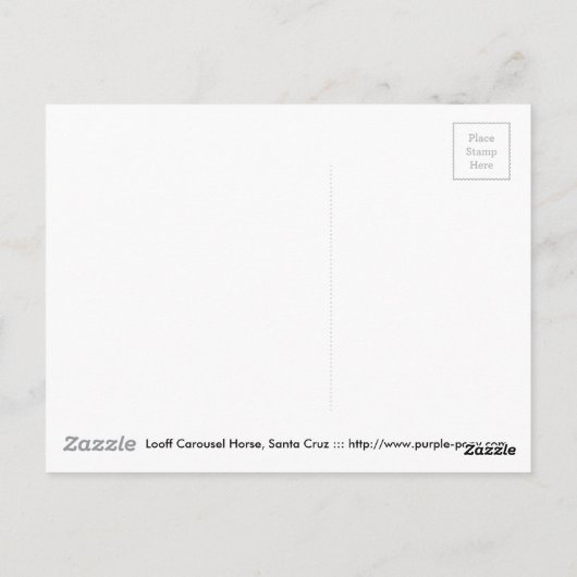 パロミノロフ回転木馬ホース ポストカード (裏面)