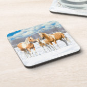 パロミノ絵を描ピントクォーターウマ コースター (左側)