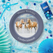 パロミノ絵を描ピントクォーターウマ ペーパープレート (パーティー)