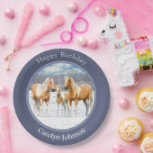 パロミノ絵を描ピントクォーターウマ ペーパープレート (パーティー)