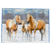 パロミノ絵を描ピントクォーターウマ ラージペーパーバッグ (裏面)