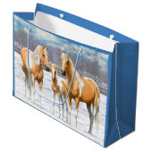 パロミノ絵を描ピントクォーターウマ ラージペーパーバッグ (正面アングル)