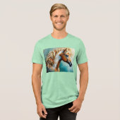 パロミノ絵を描マスタンポートレート トライブレンドＴシャツ (正面全面)