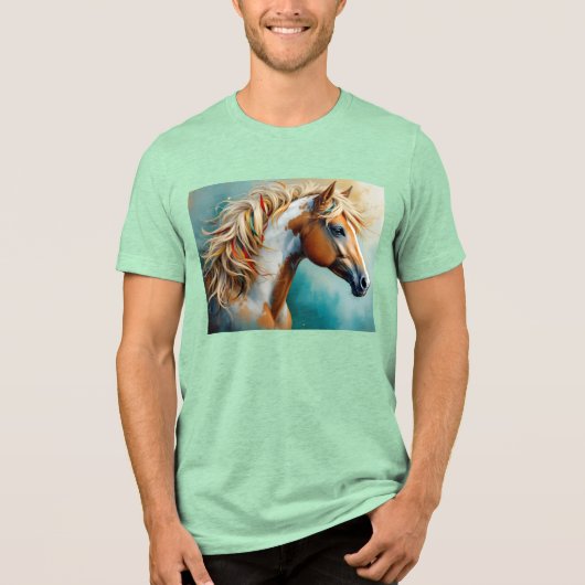 パロミノ絵を描マスタンポートレート トライブレンドＴシャツ (正面)