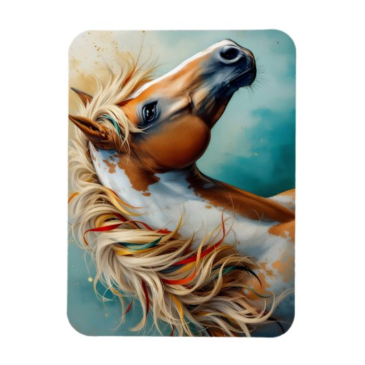 パロミノ絵を描マスタンポートレート マグネット (縦)