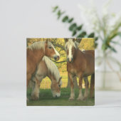 パロミノ荷車を引くウマ招待状 招待状 (スタンド正面)