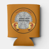 パロミノ馬のパーソナライズされた写真 缶クーラー (裏面)