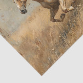 パロミノ馬ランニング馬の油絵デコページ 薄葉紙 (詳細)