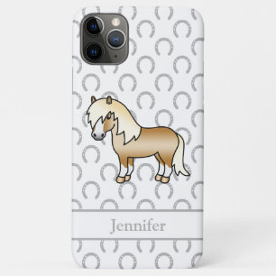 パロミノ+シェトランドポニーのかわいいイラスト iPhone 11 PRO MAXケース