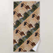 パロミノ・ホースの挨拶 ビーチタオル (正面)