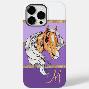 パロミノ(紫のグラデーション/金ゴールドストライプ)の場合 – M Case-Mate iPhone 14 PRO MAXケース