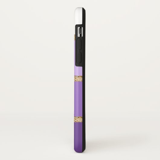 パロミノ(紫のグラデーション/金ゴールドストライプ) Case-Mate iPhoneケース (裏面/左)