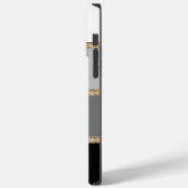 パロミノ(黒グラディエント/ストライプ金ゴールド)大文字と小文字 – Ma Case-Mate iPhoneケース (裏面 / 左)