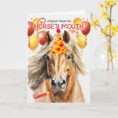 パロミ絵を描ノウマおもしろい誕生日 カード (黄色い花)