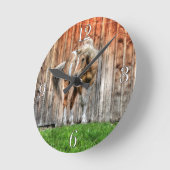 パロ絵を描ミノ・スタリオン・ランチの馬の恋人の写真 ラウンド壁時計 (傾斜)