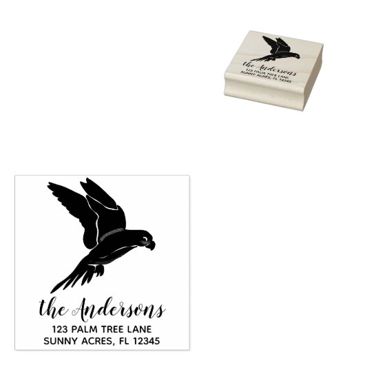 パロ飛んでいるットカスタム差出人住所 ラバースタンプ (押印)