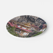 パロ・タッサン:タイガーの巣の修道院 – ブータン ペーパープレート (アングル)