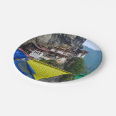 パロ・タッサン:タイガーの巣の修道院 – ブータン ペーパープレート (アングル)