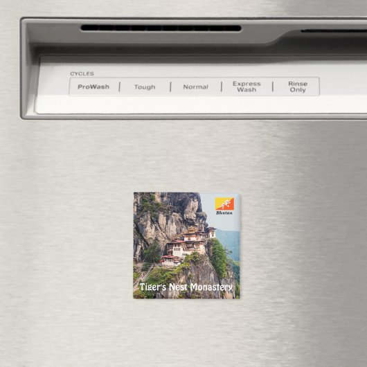 パロ・タッサン:タイガーの巣の修道院 – ブータン マグネット (インサイチュ (食洗機))