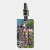 パロ・タッサン：タイガーの巣の修道院 – ブータン ラゲッジタグ (正面縦)