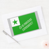 パロĉラス・エスペランテ？ 長方形シール (封筒)