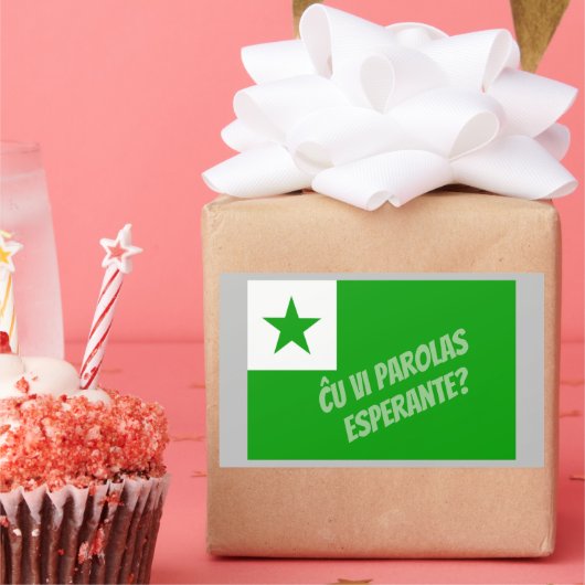 パロĉラス・エスペランテ？ 長方形シール (パーティー)