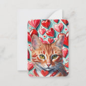 パワソコ猫の教室バレンタイン ノートカード (正面)