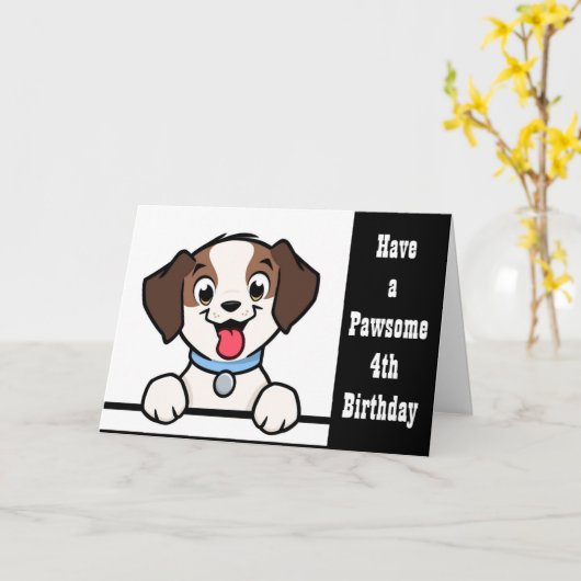 パワソーム**3歳の誕生日**カードを持つ カード (黄色い花)