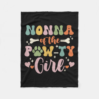 パワティの女の子のノナ犬おばあちゃんの家族マッチン フリースブランケット