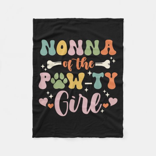 パワティの女の子のノナ犬おばあちゃんの家族マッチン フリースブランケット (正面)